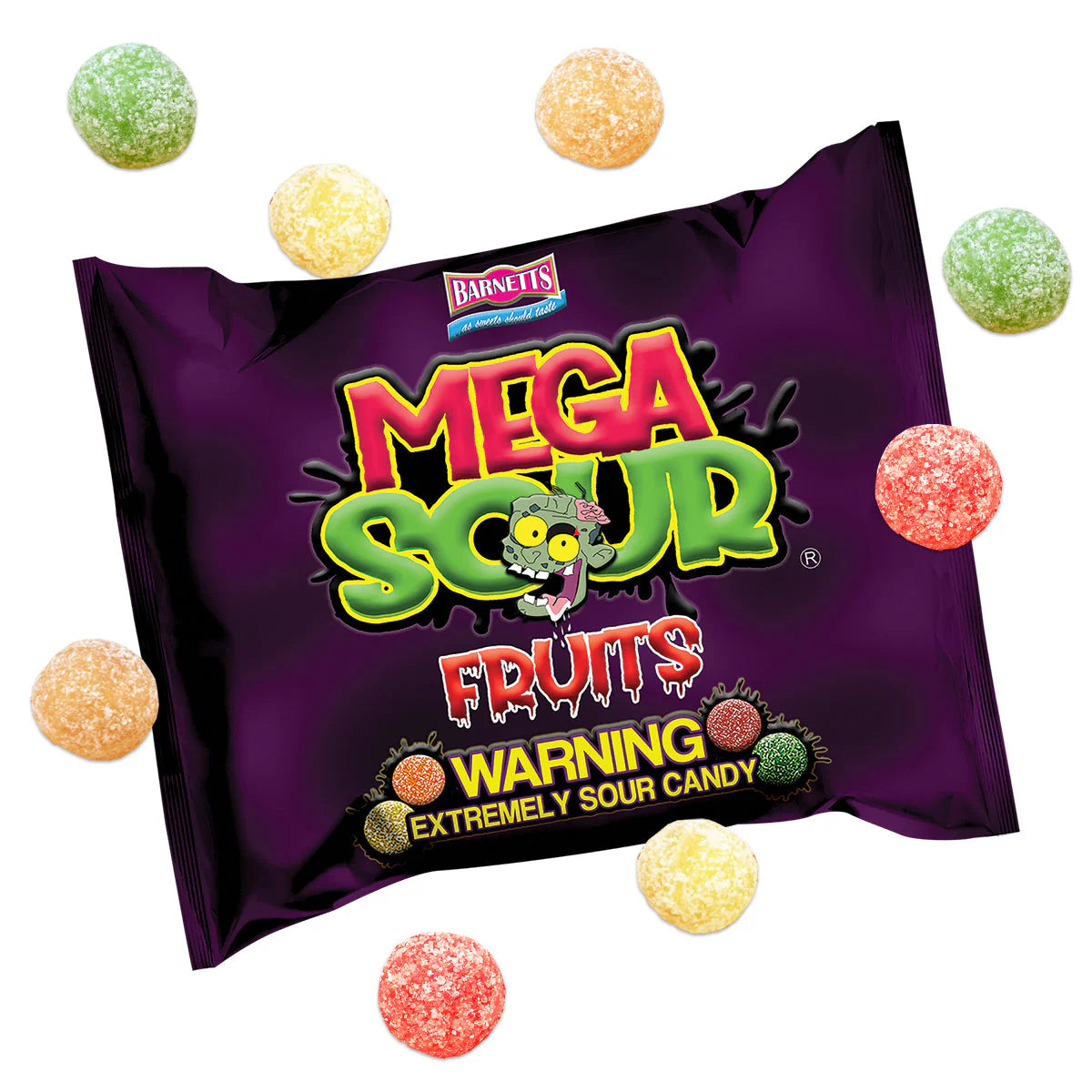Barnetts Mega Sour Fruits 104g - 4er