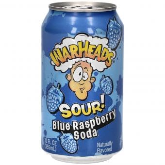 Warheads Sour Blue Raspberry Soda / 12 x 0,330 Liter Dosen