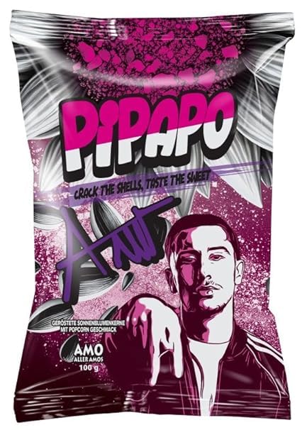 AMO’s PiPAPO Sonnenblumenkerne Popcorn 100g - 42er Karton