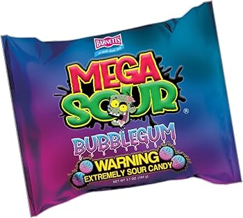 Barnetts Mega Sour Bubblegum 104g - 4er