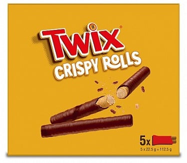 Twix Crispy Rolls 5 Pack 112g - 14er Karton