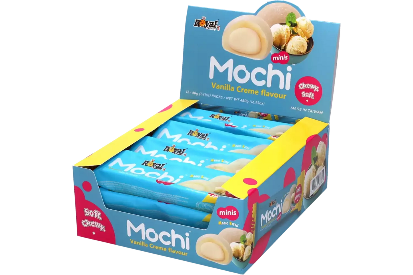 Mochi Mini Vanilla Creme Snack Pack 40g - 12er Karton