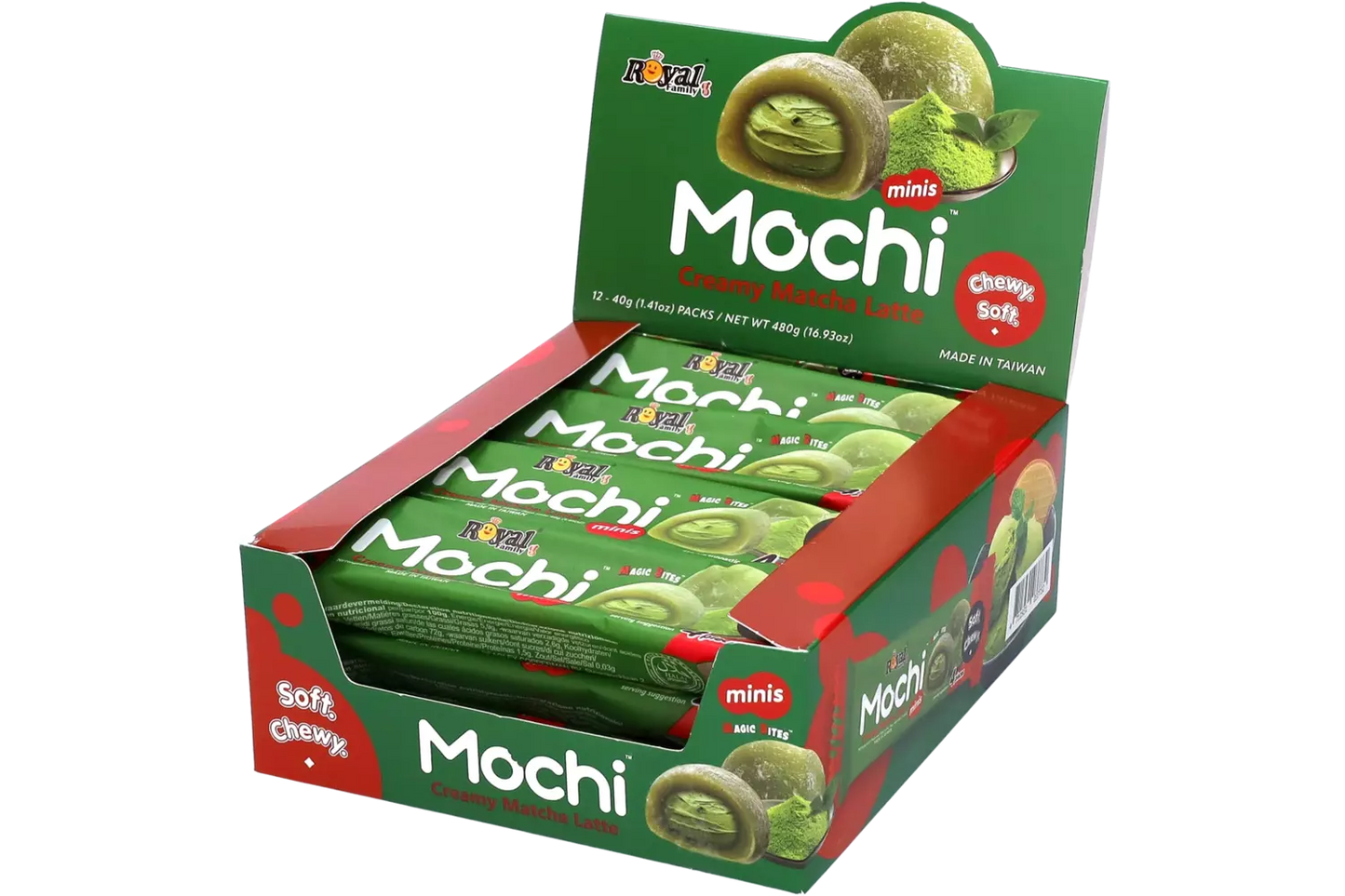 Mochi Mini Creamy Matcha Latte Snack Pack 40g - 12er Karton