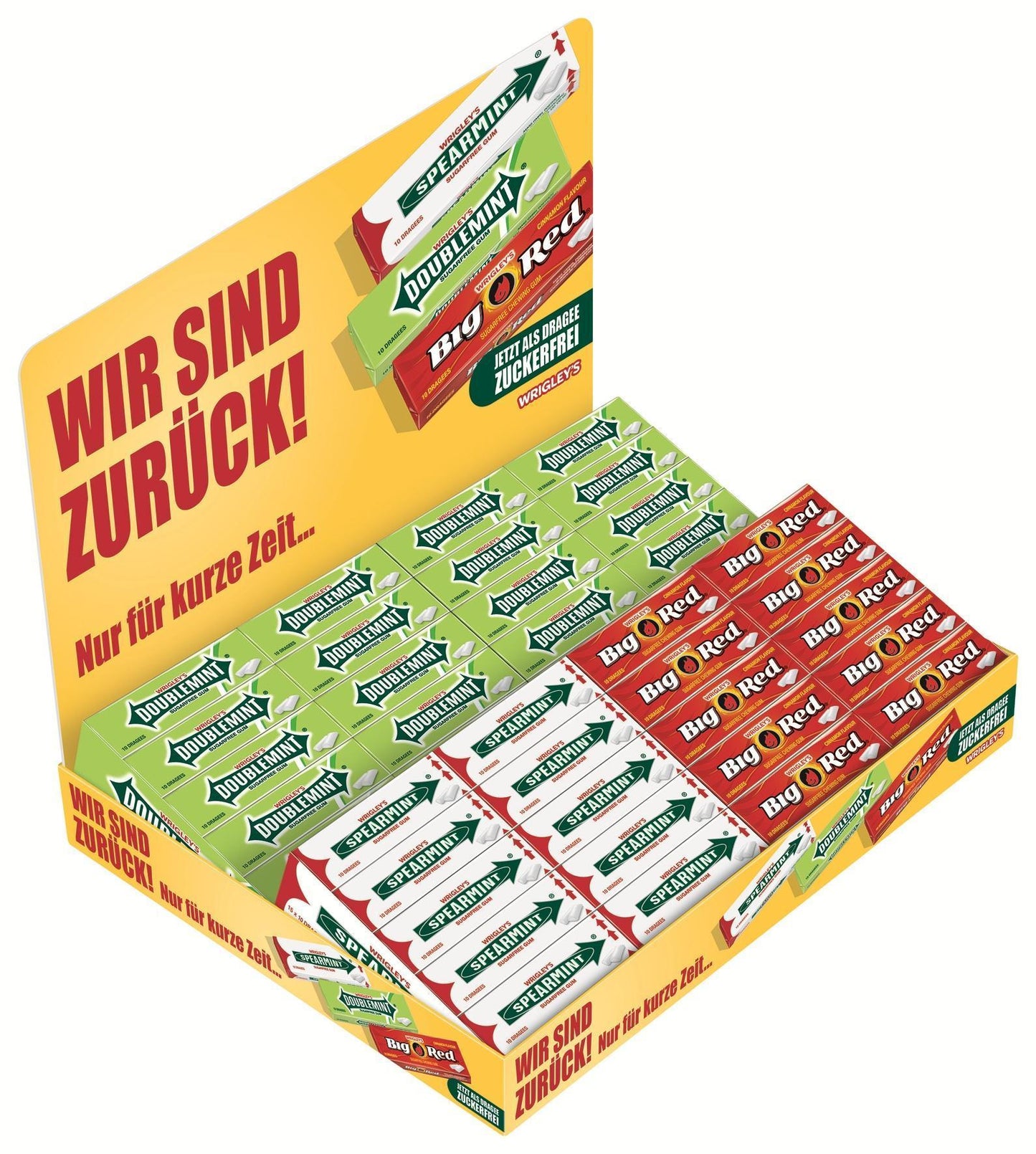 Wrigley's Display - Big Red, Spearmint & Doublemint - 120er Karton