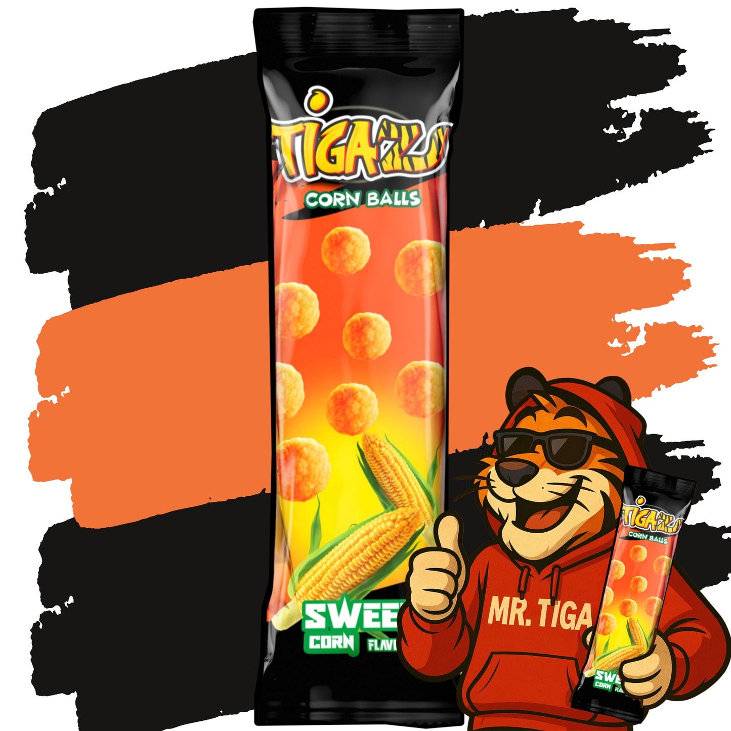 Tigaz Corn Chips Sweet Corn Flavour - 60er Karton