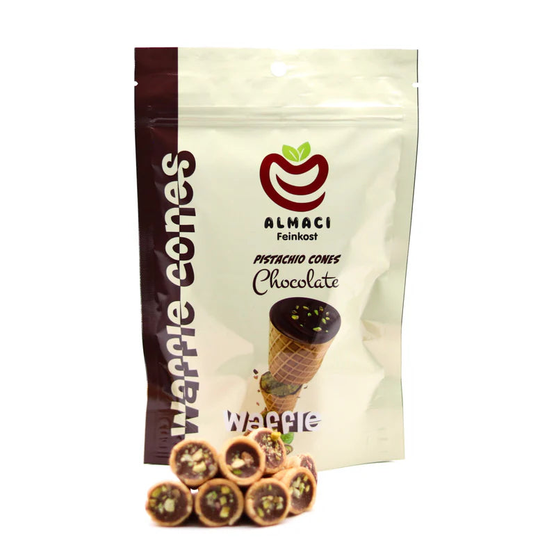 Pistachio Cones Chocolate Waffle 90g - 6er Karton
