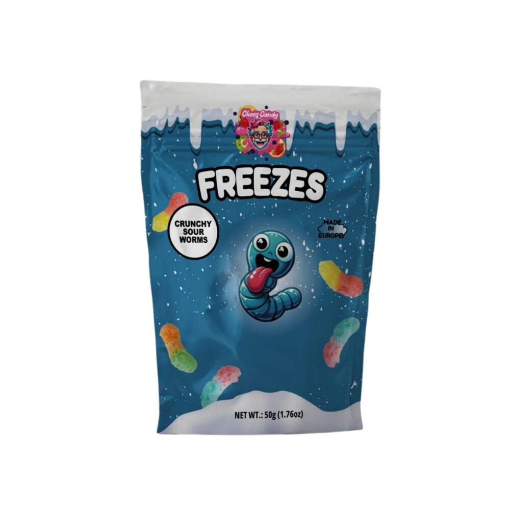 Chaos Candy freeze dried Candy - Crunshy Sour Worms 50g