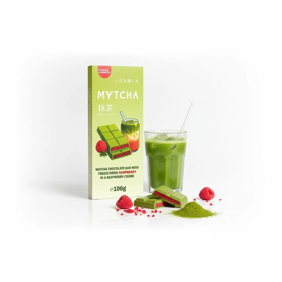 Mytcha Chocolate Raspberry 100g - 15er Karton