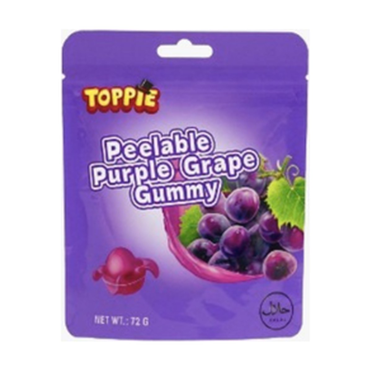 Toppie Peelable Purple Grape Gummy 72g