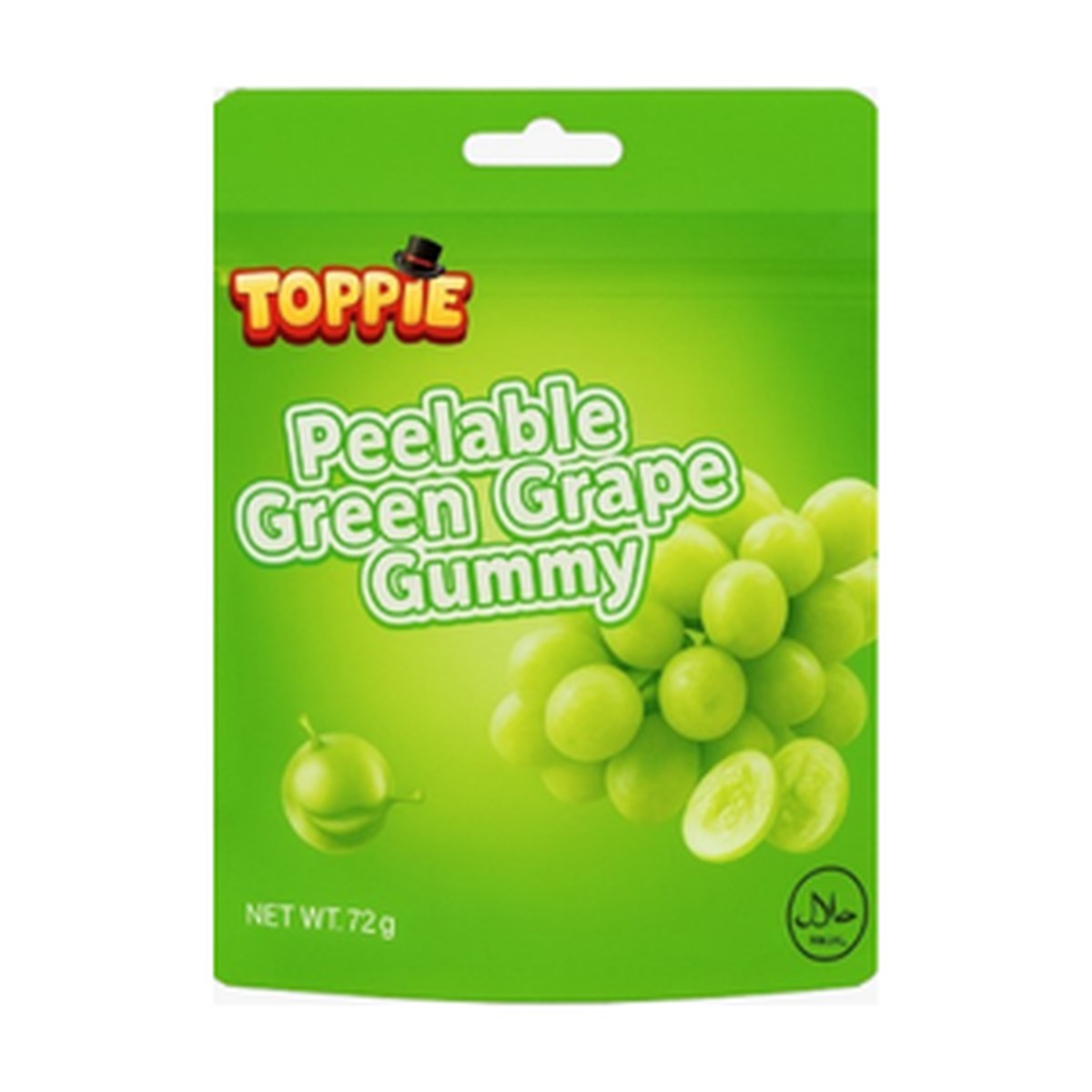 Toppie Peelable Green Grape Gummy 72g