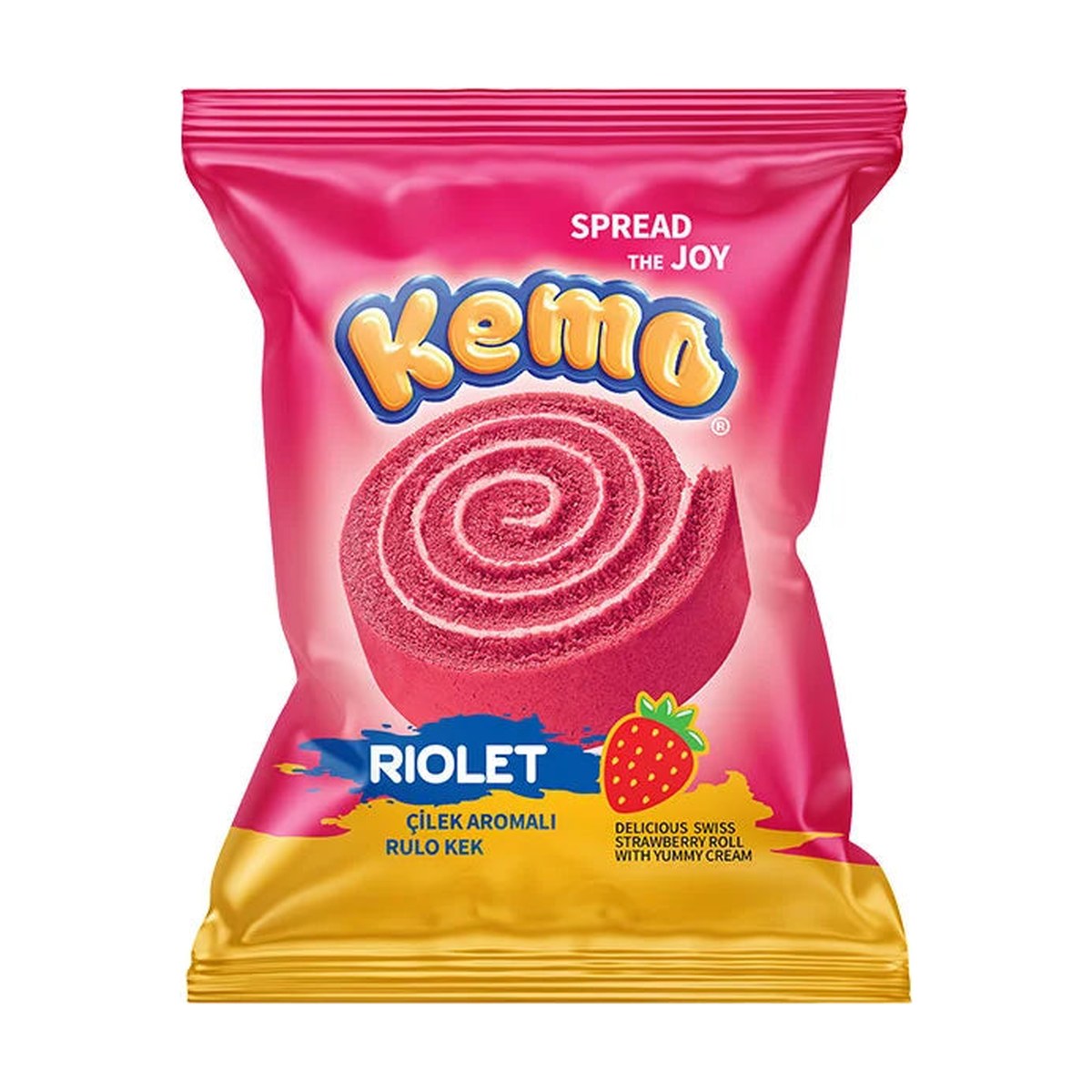 Kemo Riolet Strawberry Roll 40g