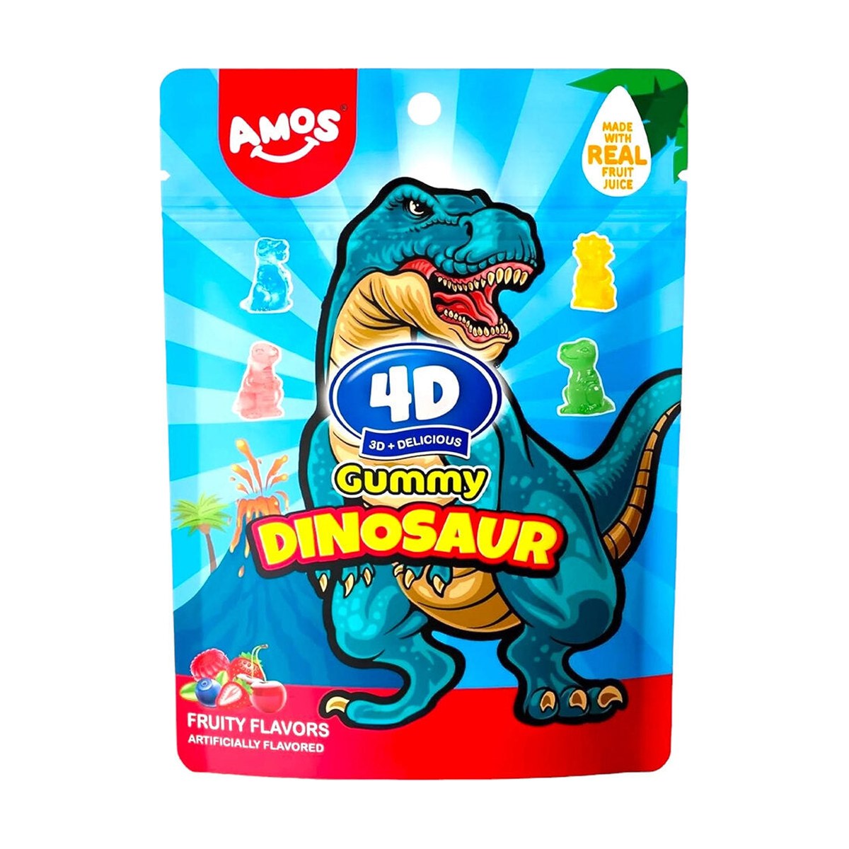 Amos 4D Gummy Dinosaur 65g