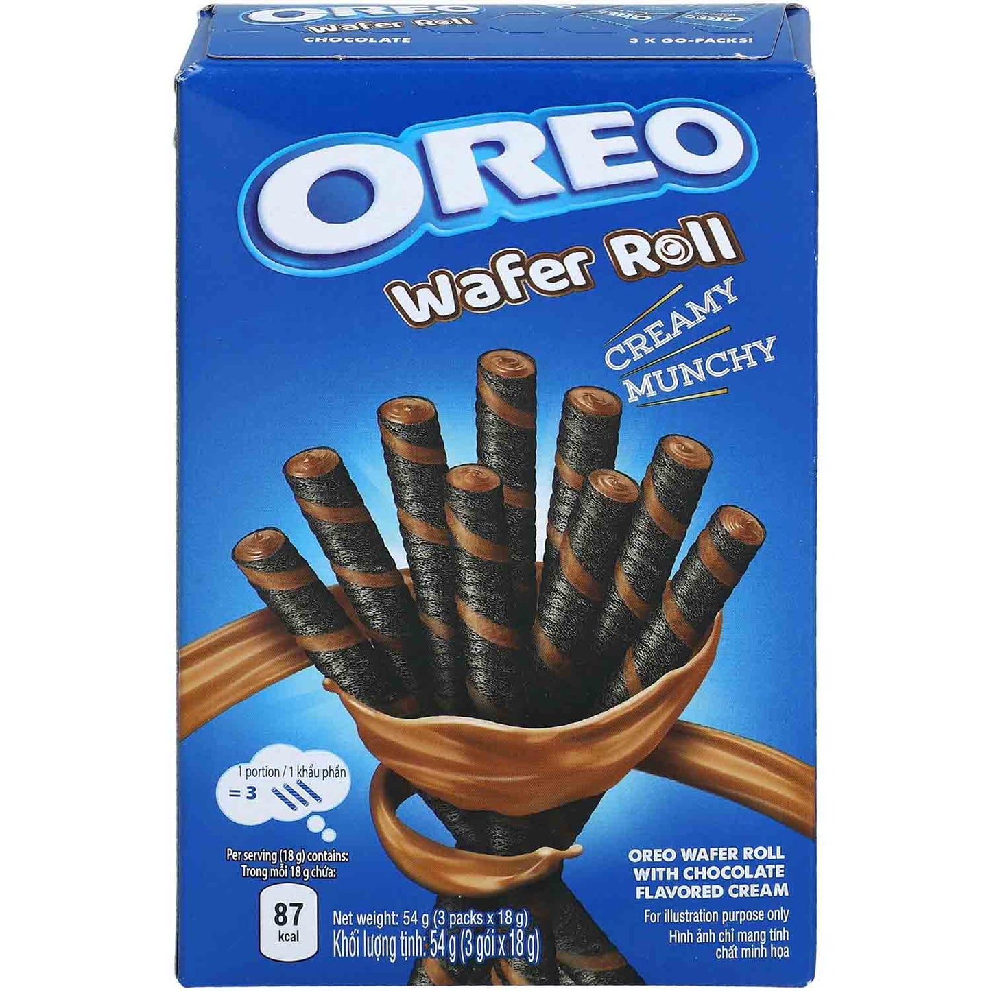 Oreo Wafer Roll Chocolate 54g - 10er Pack