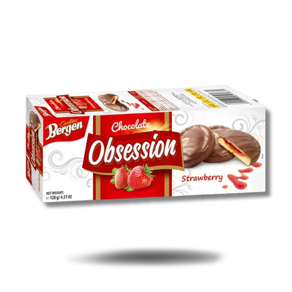 Bergen Cookies Obsession Strawberry 128g / 18er Karton