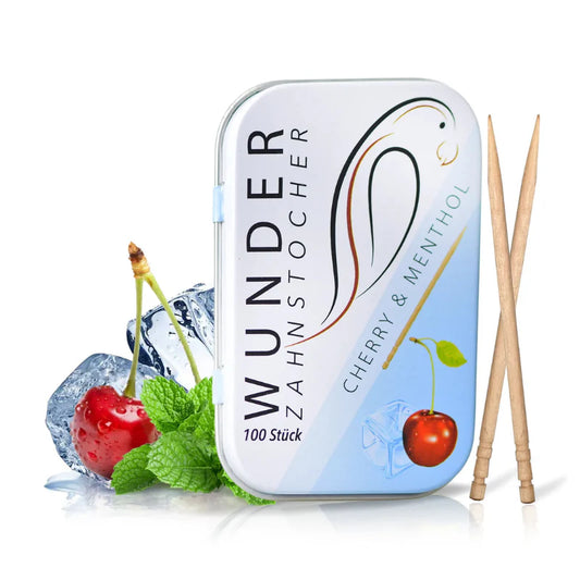 Wunder Zahnstocher Cherry & Menthol 100 Stück - 10er Karton