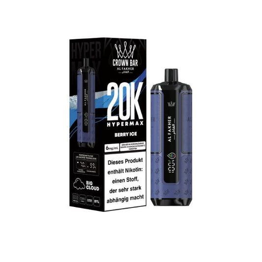 Al Fakher Crown Bar Hypermax 20k - 5er Pack