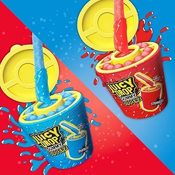 Bazooka Juicy Drop Gummy Dipperz Strawberry & Raspberry 96g / 8er Karton