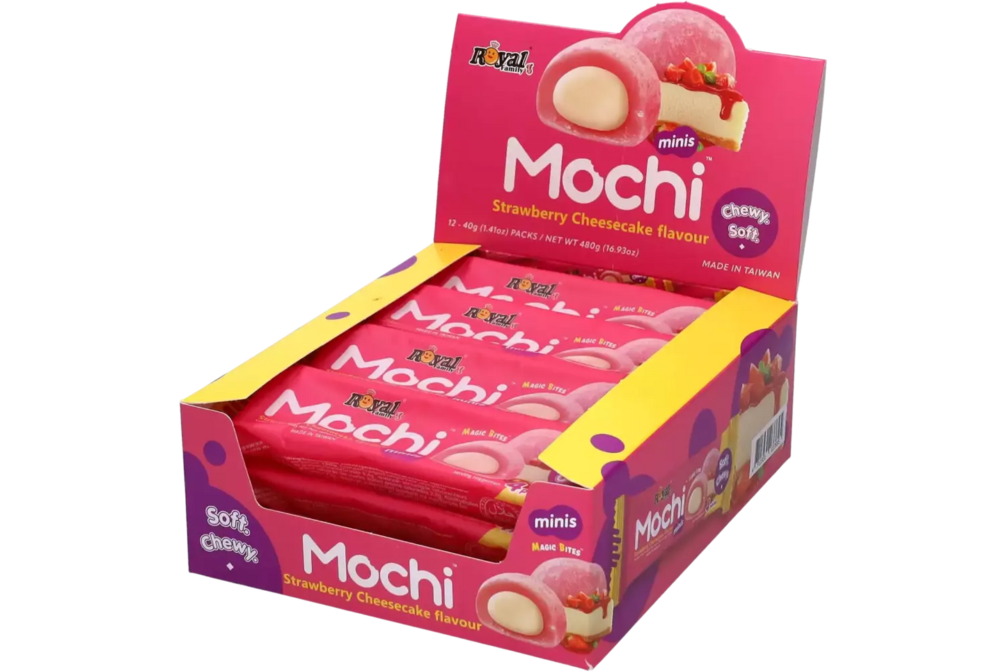 Mochi Mini Strawberry Cheese Snack Pack 40g - 12er Karton