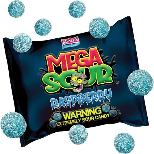 Barnetts Mega Sour Raspberry 104g - 4er