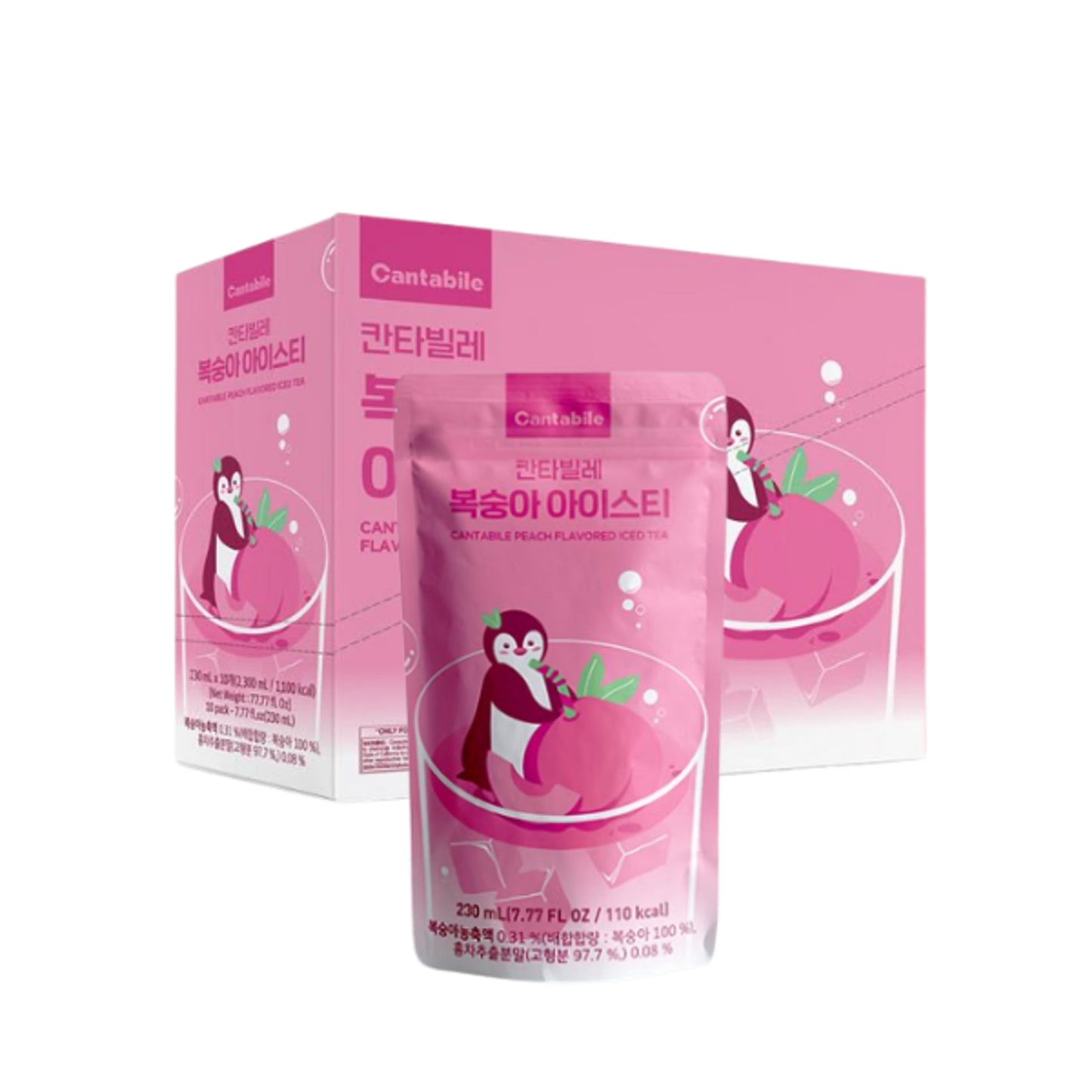 CANTABILE Peach Iced Tea 230ml - 20er Karton