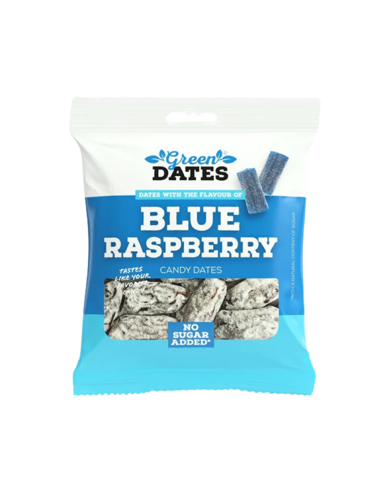 Green Dates Datteln Blue Raspberry 90g - 16er  Karton
