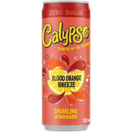 Calypso Blood Orange Breeze Limonade Zuckerfrei 330ml - 12er Karton