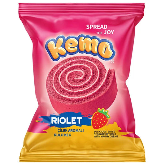 Kemo Riolet Strawberry Roll 40g - 24 er Karton