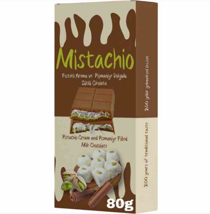 Angel Hair Mistachio Milchschokolade 80g - 12er Pack