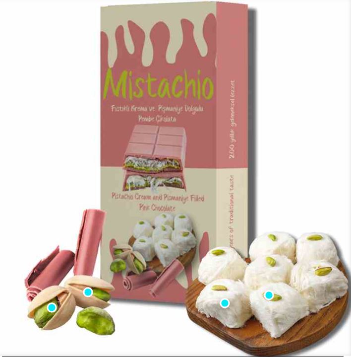Angel Hair Mistachio Pink Schokolade 80g - 12er Pack