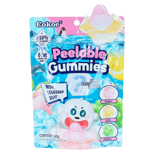 Cokoc Peeling Soft Candy Mixed Fruit 60g - 20er Karton