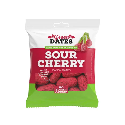 Green Dates Datteln Sour Cherry 90g - 16er Karton