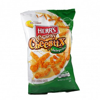 Herr's Crunchy Cheestix Jalapeño 227g / 8er Karton