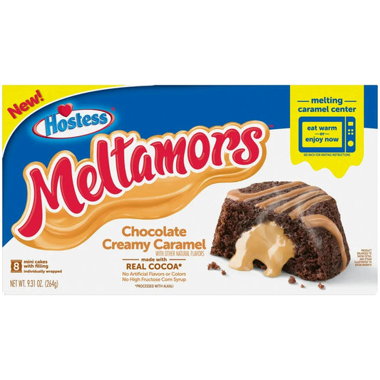 Hostess Meltamors Chocolate Creamy Caramel / 8er Pack