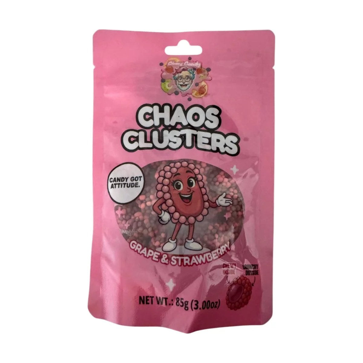 Chaos Candy Gummy Cluster Grape & Strawberry 85g