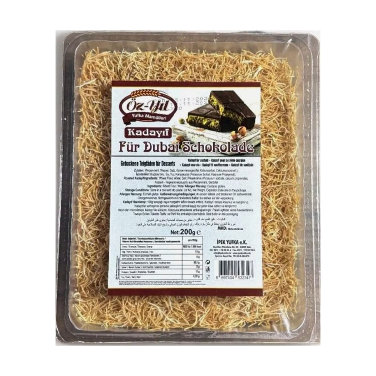 Dubai Teigfäden Schoko 200g