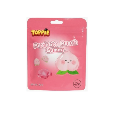 Toppie Peelable Peach Gummy 72g - 10er Karton
